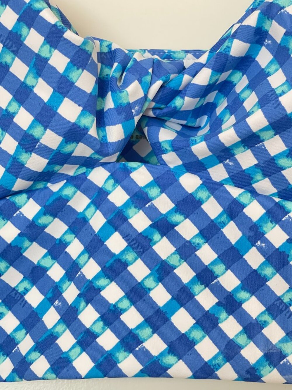 Lilly Pulitzer Luxletic Sports Bra Top Calusa Boca Blue Double Checking Medium - Picture 5 of 13